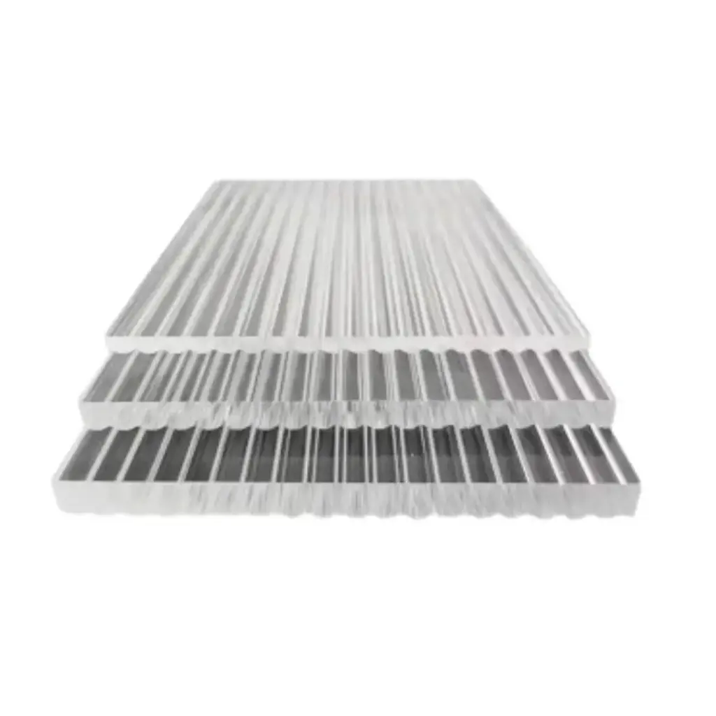 FLUTED ACRYLIC SHEET CLEAR 6MM-84